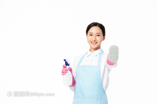 家政服務(wù)女性清潔玻璃形象